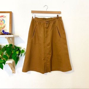 Vintage A-Line Midi Skirt